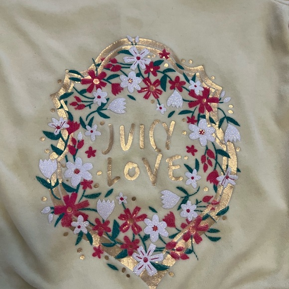 JUICY COUTURE JUNIOR GIRLS' FULL-ZIP HOODIE YELLOW - Picture 5 of 7